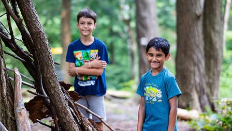 kids making a fort