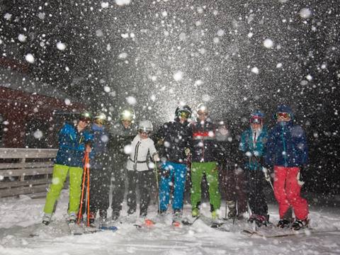 Skiers in the Snow