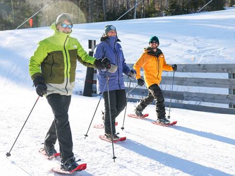 Women snowshoeing