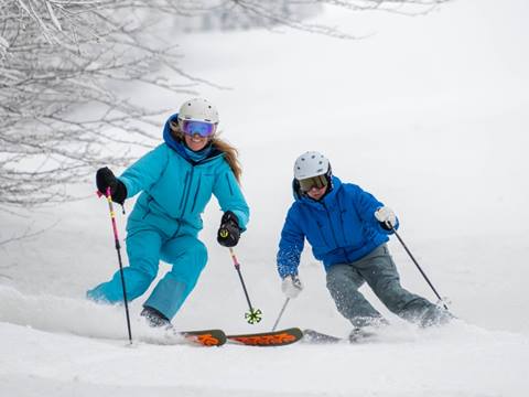 Skiers Skiing