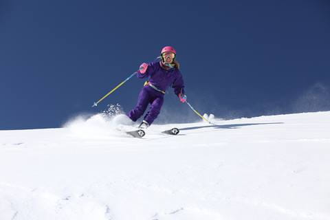 Skier on a powder day 