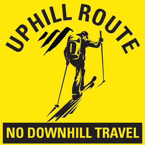 UPHILL ROUTE SIGN